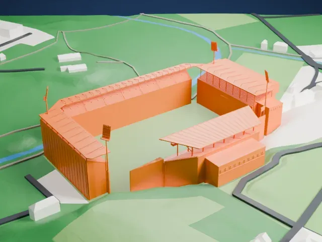 Stadion u Nisy model, South view