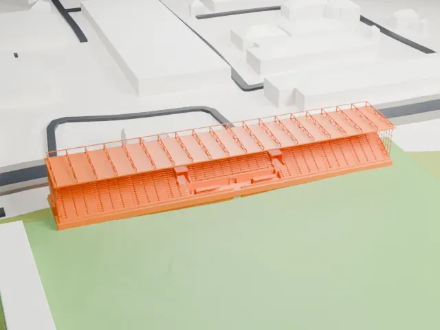 Stadion Varteks model, East view