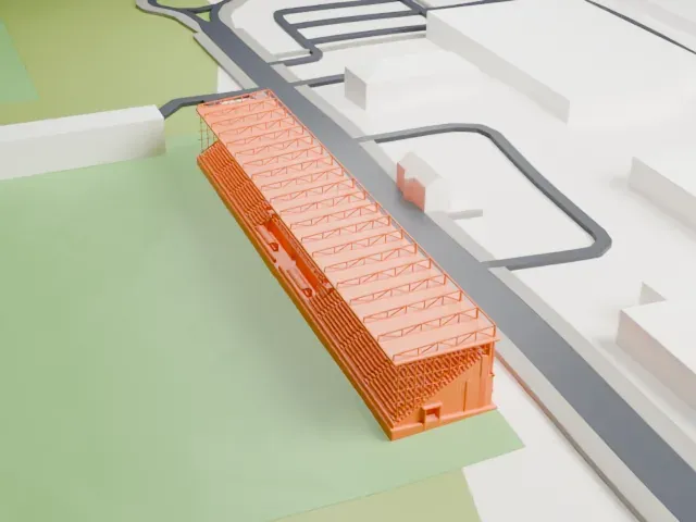 Stadion Varteks model, North view