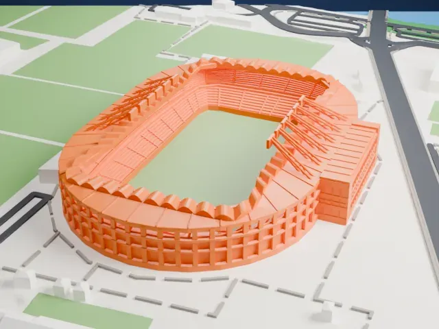 Stadium de Toulouse model, East view