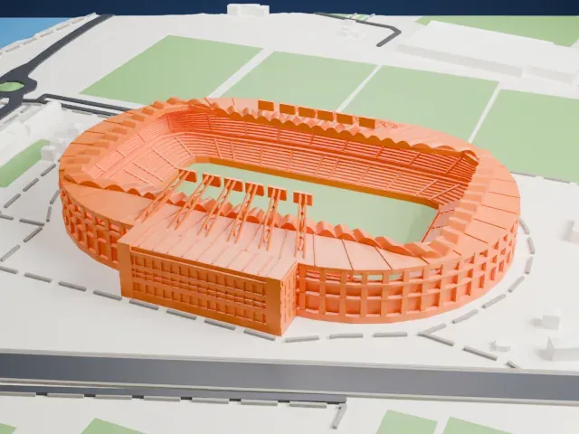 Stadium de Toulouse model, North view