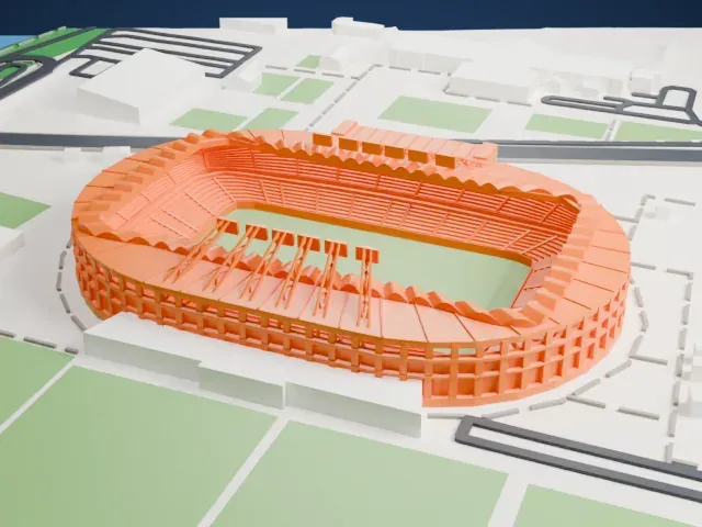 Stadium de Toulouse model, South view