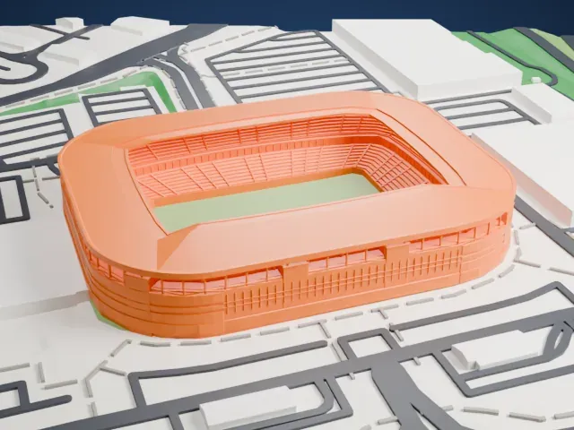 Stadium MK model, East view
