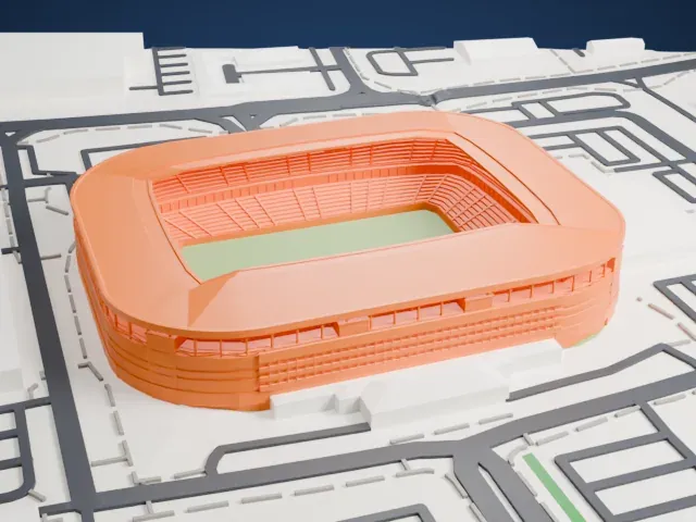 Stadium MK model, West view