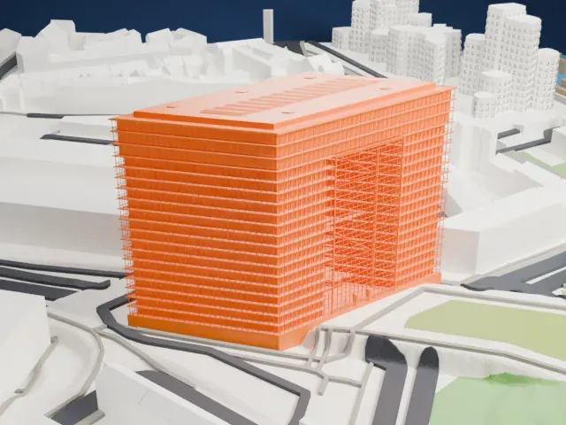 Stadttor model, East view