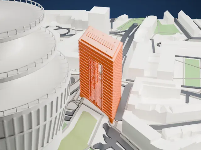 Stadttor model, North view