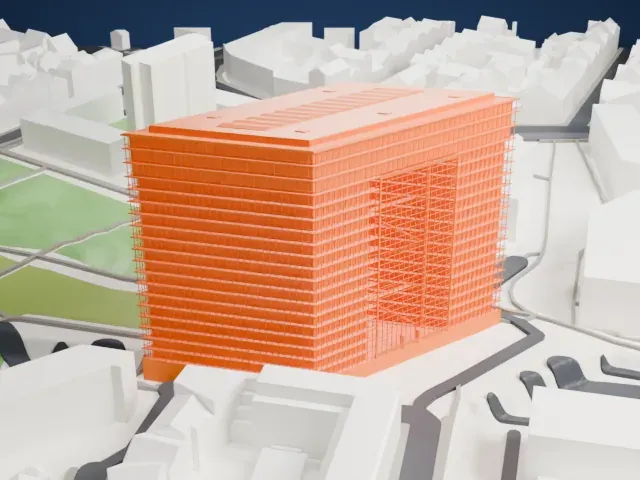 Stadttor model, West view