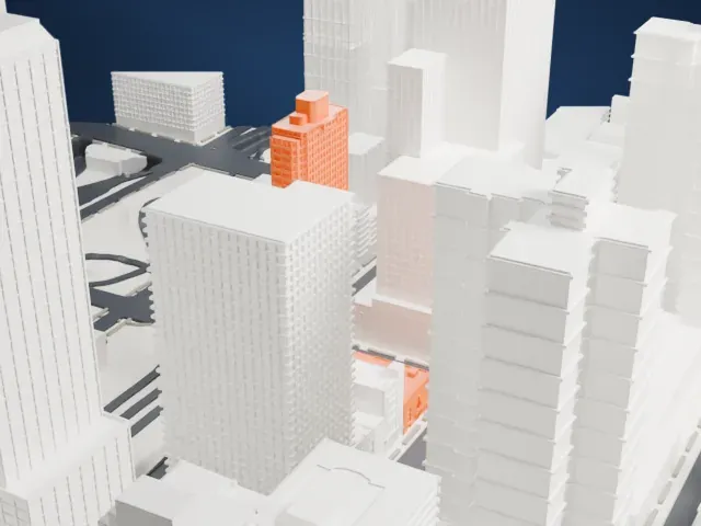 Stage 42 model, East view
