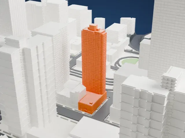Stage 42 model, North view