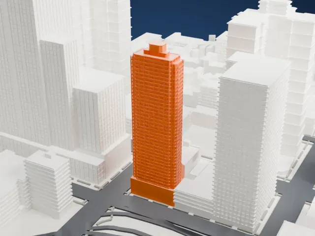Stage 42 model, South view