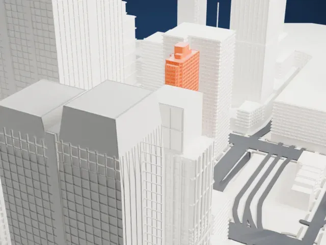 Stage 42 model, West view