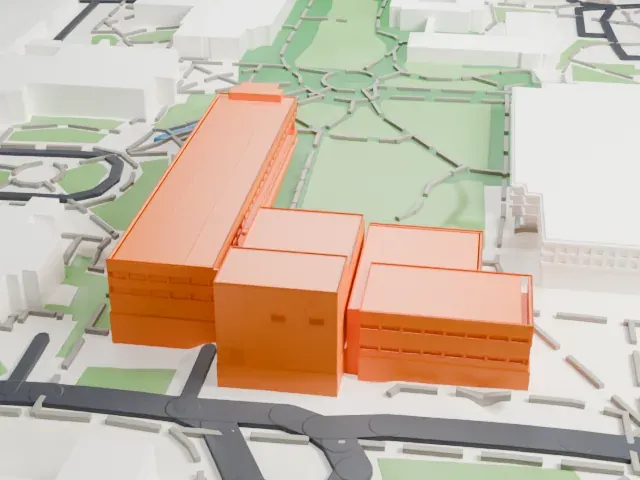 Staller Center for the Arts model, North view