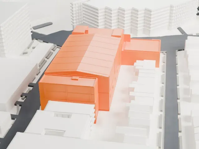 Stanley Theater, Jersey City model, East view
