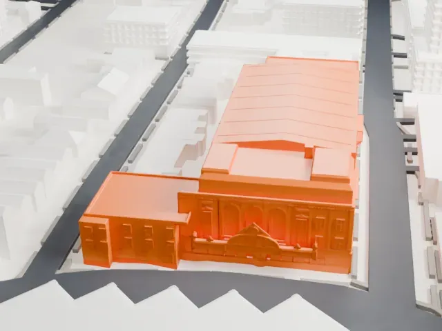 Stanley Theater, Jersey City model, West view