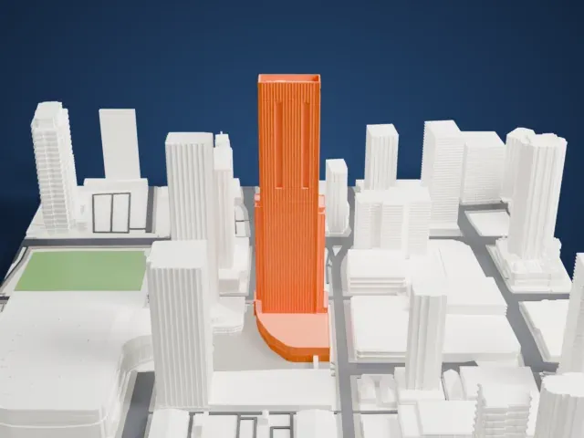 Stantec Tower model, West view