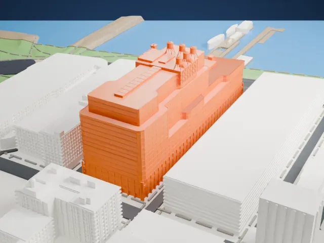 Starrett–Lehigh Building model, East view