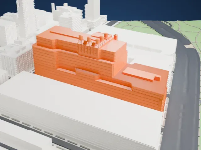 Starrett–Lehigh Building model, North view