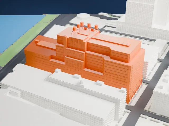 Starrett–Lehigh Building model, South view