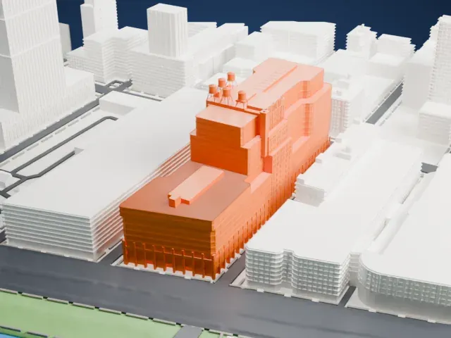 Starrett–Lehigh Building model, West view
