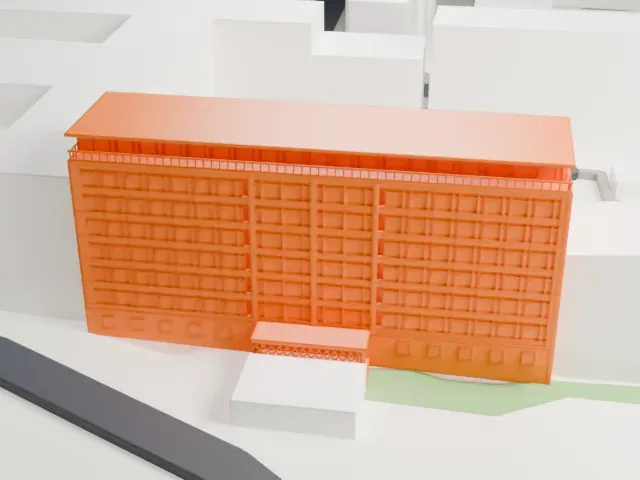 Stasimuseum model, West view