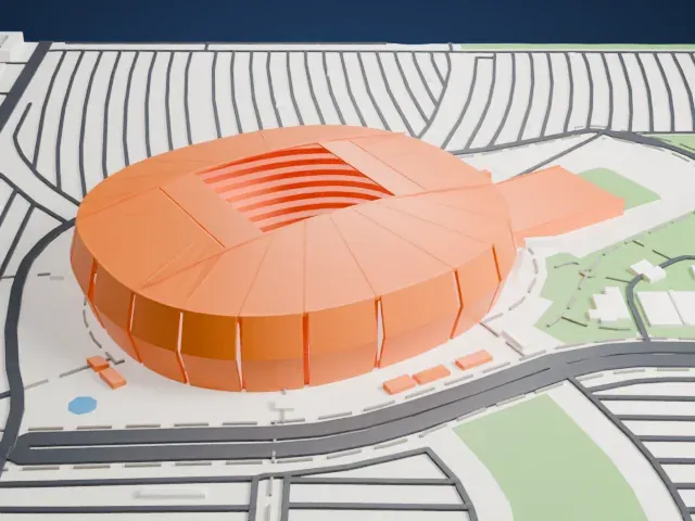 State Farm Stadium model, West view