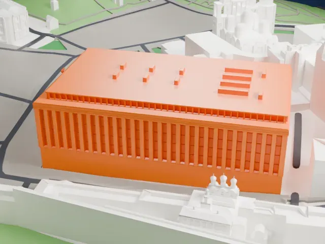 State Kremlin Palace model, West view