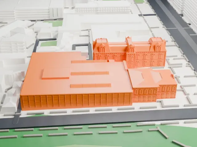 State Library of South Australia model, West view