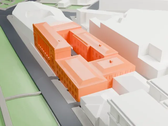 State Museum of Oriental Art model, South view