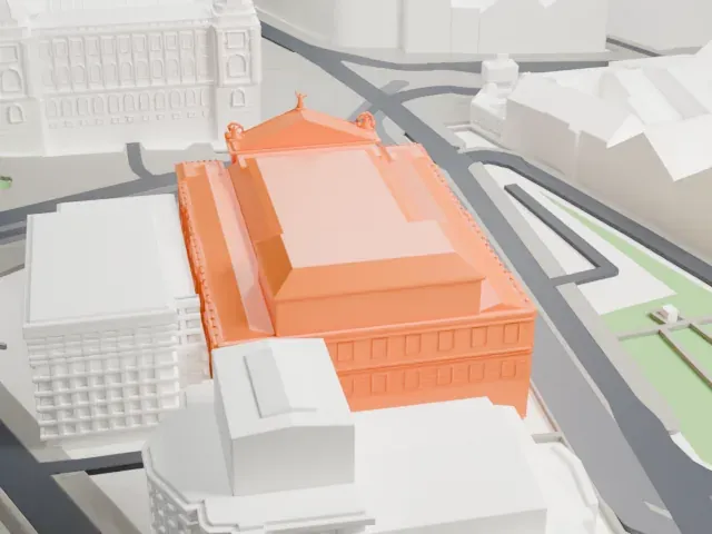 State Opera (Prague) model, East view