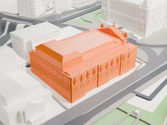 State Opera (Prague) model, North view
