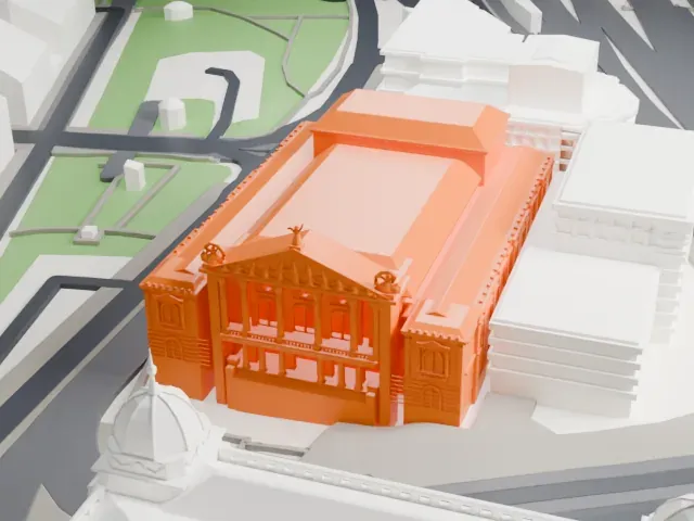 State Opera (Prague) model, South view