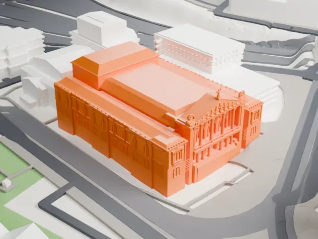 State Opera (Prague) model, West view