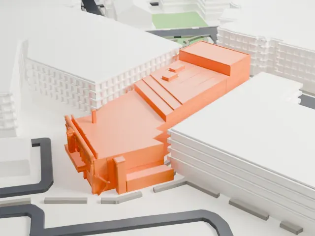 State Theatre, New Brunswick model, West view