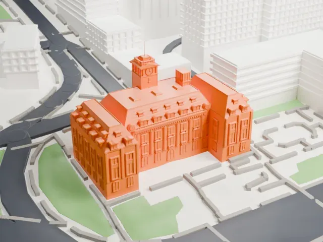 Staten Island Borough Hall model, East view
