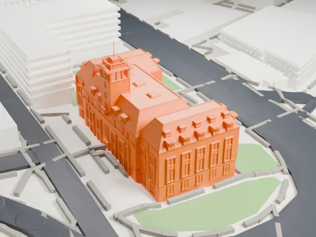 Staten Island Borough Hall model, South view