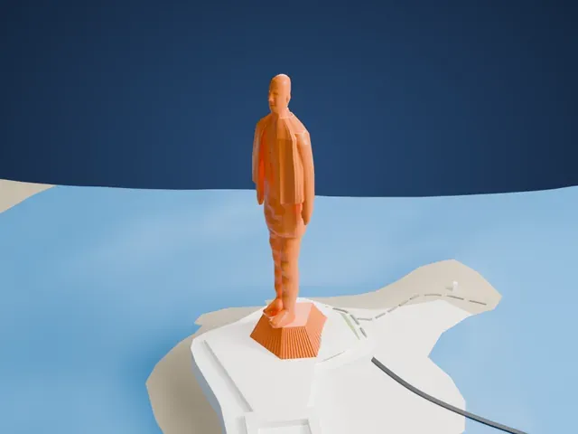 Statue of Unity model, East view
