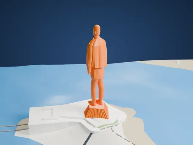 Statue of Unity model, North view