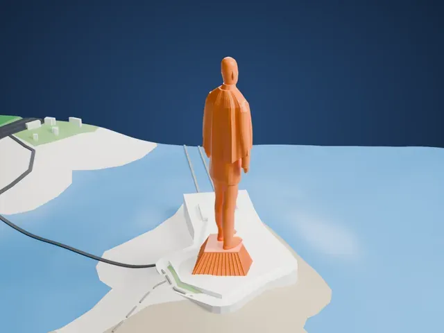 Statue of Unity model, West view