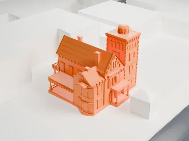 Steinway Mansion model, North view