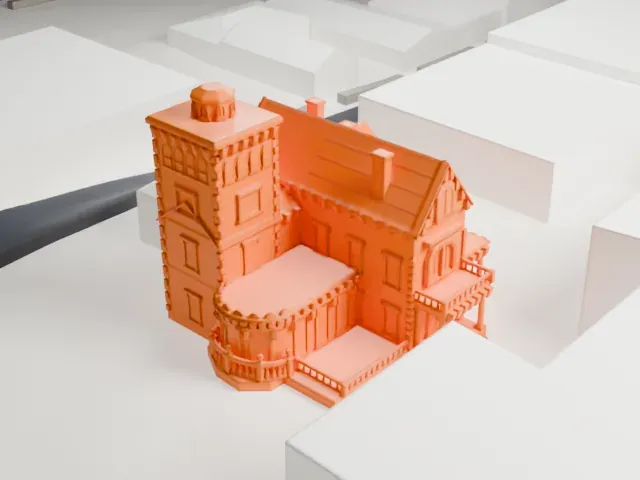 Steinway Mansion model, South view