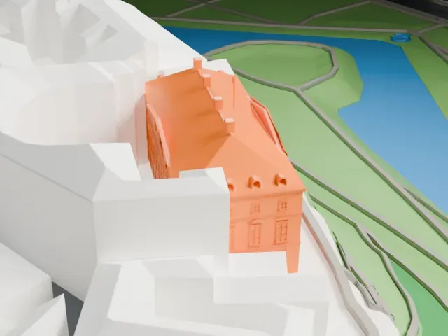 Stenbock House model, East view