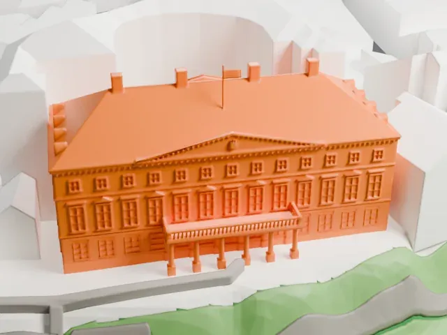 Stenbock House model, North view