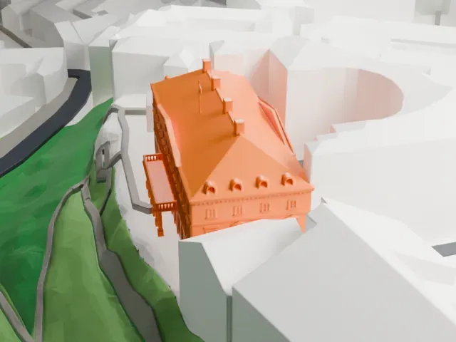 Stenbock House model, West view
