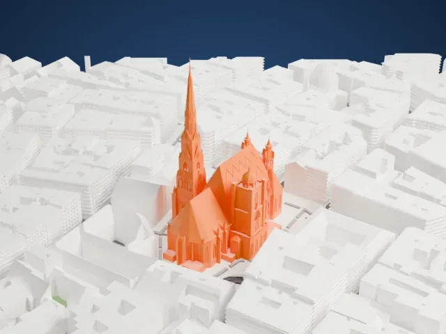 St. Stephen's Cathedral model, East view