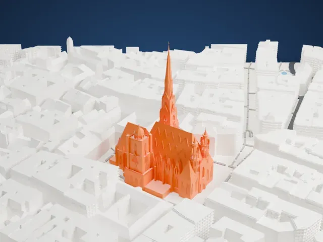 St. Stephen's Cathedral model, North view