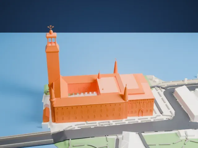 Stockholm City Hall model, North view