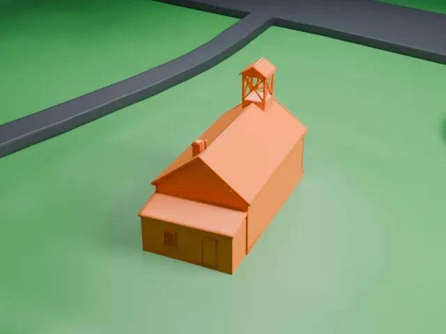 Stony Point District School No. 4 model, North view