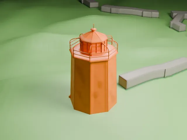 Stony Point Light model, East view