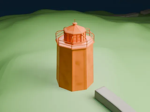 Stony Point Light model, North view