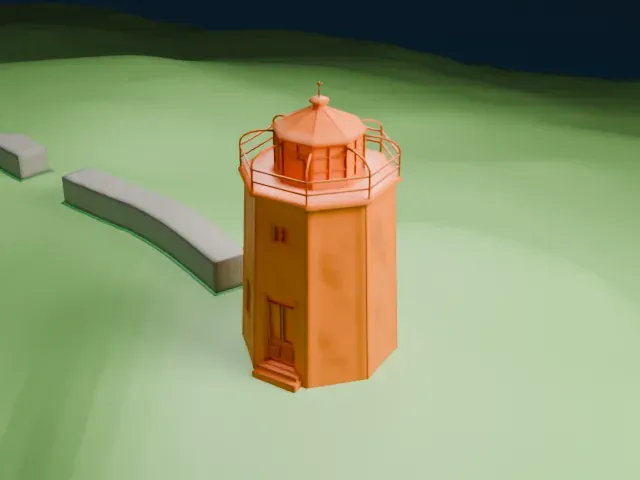 Stony Point Light model, South view